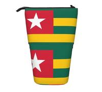 WXCJWD Flag of Togo - Bolsa de maquillaje telescópica retráctil portátil y caja de almacenamiento de papelería, adecuada para entornos de oficina