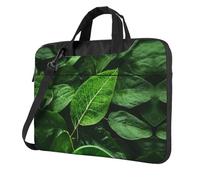 WXCJWD Green Leaf Nature Laptop y tablet, diseño elegante, tela duradera e impermeable, casual de negocios, Black, 15.6 inch