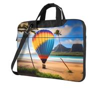 WXCJWD Hawaii Hot Air Balloon Laptop y tablet, diseño elegante, tela duradera e impermeable, casual de negocios, Black, 15.6 inch