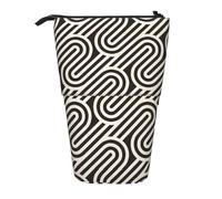 WXCJWD Lápiz de textura curvada, telescópico, retráctil, portátil, bolsa de maquillaje y caja de almacenamiento de papelería, adecuada para entornos de oficina