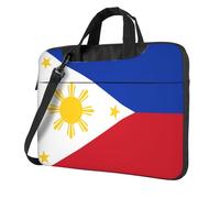 WXCJWD Laptop y tablet con bandera de Filipinas, diseño elegante, tela duradera e impermeable, casual de negocios, Black, 15.6 inch