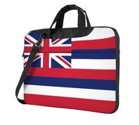 WXCJWD Laptop y tablet con la bandera de Hawái, diseño elegante, tela duradera e impermeable, casual de negocios, Black, 14 inch