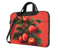 WXCJWD Laptop y tablet de albaricoque rojo, diseño elegante, tela duradera e impermeable, casual de negocios, Black, 13 inch