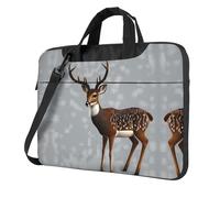 WXCJWD Laptop y tablet de ciervo gris ciruela, diseño elegante, tela duradera e impermeable, casual de negocios, Black, 13 inch