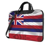 WXCJWD Laptop y tablet de la bandera de Hawái, diseño elegante, tela duradera e impermeable, casual de negocios, Black, 13 inch
