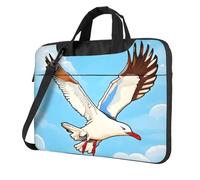 WXCJWD Laptop y tablet Flying Seagulls, diseño elegante, tela duradera e impermeable, casual de negocios, Black, 14 inch