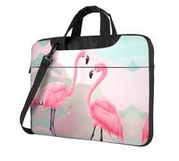 WXCJWD Laptop y tablet Love Flamingo, diseño elegante, tela duradera e impermeable, casual de negocios, Black, 14 inch