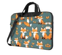 WXCJWD Laptop y tablet Yellow Fox, diseño elegante, tela duradera e impermeable, casual de negocios, Black, 14 inch