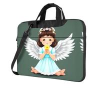 WXCJWD Lindo pequeño ángel portátil y tableta, diseño elegante, tela duradera e impermeable, casual de negocios, Black, 13 inch