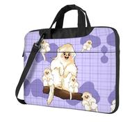 WXCJWD Lindo portátil y tableta de mono dorado, diseño elegante, tela duradera e impermeable, casual de negocios, Black, 14 inch