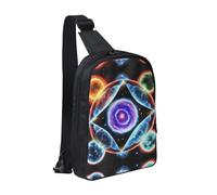 WXCJWD Lindos bolsos cruzados de ángel para mujeres y hombres, bolso bandolera de moda, bolso casual con correa de hombro convertible., Estrellas cósmicas, Talla única