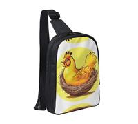WXCJWD Maldives Scenery - Bolso bandolera para mujeres y hombres, bolso bandolera de moda, casual, con correa de hombro convertible., Bird's Nest Golden Chicken, Talla única