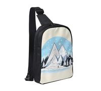 WXCJWD Maldives Scenery - Bolso bandolera para mujeres y hombres, bolso bandolera de moda, casual, con correa de hombro convertible., Montañas nevadas, Talla única