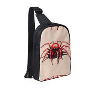 WXCJWD Maldives Scenery - Bolso bandolera para mujeres y hombres, bolso bandolera de moda, casual, con correa de hombro convertible., Linda araña roja, Talla única