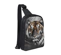 WXCJWD Maldives Scenery - Bolsos cruzados para mujeres y hombres, bolso bandolera de moda, bolso casual con correa de hombro convertible., Tigre en reposo, Talla única