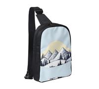 WXCJWD Maldives Scenery - Bolsos cruzados para mujeres y hombres, bolso bandolera de moda, bolso casual con correa de hombro convertible., White Snowy Mountains, Talla única