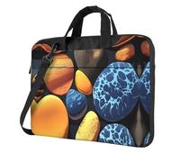 WXCJWD Ordenador portátil y tableta con guijarros amarillos, diseño elegante, tela duradera e impermeable, casual de negocios, Black, 15.6 inch