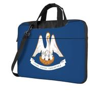 WXCJWD Ordenador portátil y tableta con la bandera del estado de Louisiana, diseño elegante, tela duradera e impermeable, informal de negocios, Black, 15.6 inch