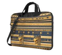 WXCJWD Ordenador portátil y tableta de estilo faraónico egipcio, diseño elegante, tela duradera e impermeable, informal de negocios, Black, 15.6 inch