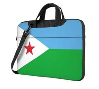 WXCJWD Ordenador portátil y tableta de la bandera de Yibuti, diseño elegante, tela duradera e impermeable, informal de negocios, Black, 15.6 inch