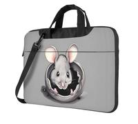 WXCJWD Ordenador portátil y tableta de ratas grises, diseño elegante, tela duradera e impermeable, casual de negocios, Black, 15.6 inch