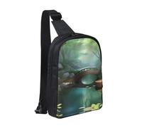 WXCJWD Pebbles in the Beach - Bolso bandolera para mujeres y hombres, bolso bandolera de moda, casual, con correa de hombro convertible., Little Bridge in the East, Talla única