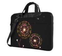 WXCJWD Portátil y tablet con diseño de diente de león estrellado, tela duradera e impermeable, casual de negocios, Black, 14 inch