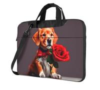 WXCJWD Portátil y tablet para perros de caballero, diseño elegante, tela duradera e impermeable, casual de negocios, Black, 13 inch