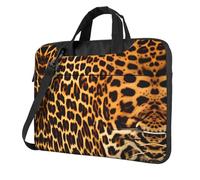 WXCJWD Rayas en leopardos para laptop y tableta, diseño elegante, tela duradera e impermeable, casual de negocios, Black, 13 inch