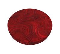 WXCJWD The flow of red lines - Fundas de asiento redondas de 14 pulgadas, lavables, elásticas, para sillas de bar de 12 a 14 pulgadas