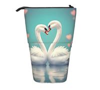 WXCJWD The Swan in Love - Estuche telescópico retráctil para lápices y caja de almacenamiento de papelería, adecuado para entornos de oficina