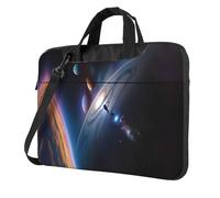 WXCJWD Un fascinante universo portátil y tableta, diseño elegante, tela duradera y repelente al agua, casual de negocios, Black, 14 inch