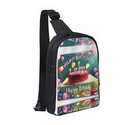 WXCJWD Una bandada de flamencos bandolera para mujeres y hombres, bolsa bandolera de moda, bolsa casual con correa de hombro convertible., Feliz cumpleaños hermoso, Talla única