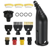 Wxeadu 16 Piezas Accesorios para Limpiador de Vapor Kärcher SC1 SC2 SC3 SC4 SC5, Boquilla Alargada, Cepillo Redondo, Cepillo para Hendiduras, Rascador, Sello, Paños de Microfibra