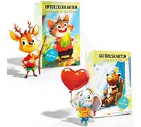 Wxeadu 50 Tarjetas de Emoción para Niños, 50 Tarjetas de Descubrimiento para Niños, Promover el Desarrollo Emocional y el Bienestar, Caza del Tesoro al Aire Libre y Descubre la Naturaleza