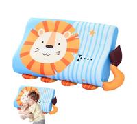 Wxeadu Almohada Infantil, 45 x 27 cm Almohada para Niños, León Almohada Niño con Funda, con Memoria, Transpirable y Suave, Almohadas Ergonómica para Niños de 3 a 12 Trae Dulces Sueños (León)