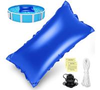 Wxeadu Cojín de piscina XXL para invierno, grande, rectangular, 120 x 240 | Cojín de aire para piscina resistente a las heladas, cloro con válvula de inflado doble Boston, cuerda