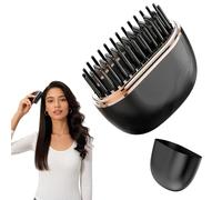 Wxeadu Mini Planchas Sin Cable, Mini Cepillo Alisador, 3 Ajustes de Temperatura, Peine Caliente Recargable, Peine Alisador Portátil para el Trabajo, Viajes, Acampadas y Uso Doméstico (Negro)