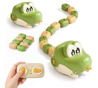 Wxeadu Serpiente teledirigida con sonido y luz, juego magnético Rc Snake | Juego de serpientes teledirigido, puede devorar bloques de construcción y ser cargado, concurso de juegos magnéticos para