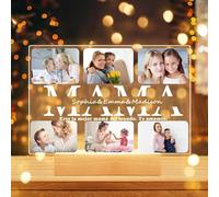 Wxexopowk Lampara Personalizada con Foto, Luz Nocturna LED Personalizada con Textos, Regalos Originales Para Madres, Regalo del día de la Madre de Cumpleaños