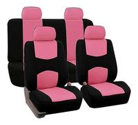 WXEXUDIN 9 Piezas Fundas Asientos Coche para Peugeot 107 108 206 207 CC 208 307 308 406 407,Delanteros Y Traseros Juegos De Cubreasientos Protector Fundas Cómodo Asiento Accesorio,Pink