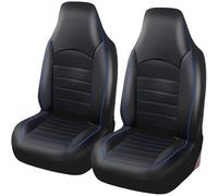 WXEXUDIN Fundas Asientos Coche para Citroen C3 II III 2009-2016 2017 2018 2019 2020 2021 2022 2023 2024,Fundas Asiento Delantero Cuero PU Funda Asiento Cubo Alto Automóvil Interior Automóvil (2PCS)
