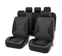 WXEXUDIN Fundas Asientos Coche para Dacia Jogger 2022-2024, Juego De Completo Fundas Asientos Coche, Protector De Asiento De Cuero PU Interior Accesorios, Black Gray