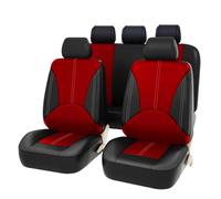 WXEXUDIN Fundas Asientos Coche para Hyundai IONIQ 5 Accessoires, Juego De Completo Fundas Asientos Coche, Protector De Asiento De Cuero PU Interior Accesorios, Red