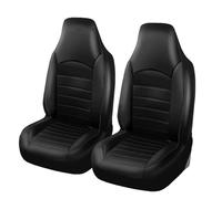 WXEXUDIN Fundas Asientos Coche para Polo Type AW 6C 6R 9N3 9N 6N2 6N 86C 2F 86,Fundas Asiento Delantero Cuero PU Funda Asiento Cubo Alto Automóvil Interior Automóvil (2PCS),Black