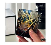 WXFFZ Vasos de whisky Edo Kirikos con base pesada, vidrio de rocas japonesas de 9.8 onzas, vidrio tallado a mano, vaso antiguo de cóctel para vodka, cerveza, café, para noches informales
