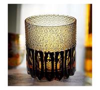 WXFFZ Vasos de whisky Edo Kirikos de cristal japonés cortado a mano, vaso antiguo de rocas, vaso de cóctel de bola baja para whisky escocés, bourbon, vodka, licores, café, cerveza, para fiesta de