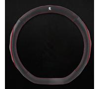 WXGBH Coche Funda Volante para Peugeot Partner Van Long 2019-2024,Cuero Cubierta para Volante Protector Volante de Coche Antideslizante Duradera con Logotipo Emblema Coche Accesorios de Interior