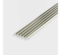 WXGMP 100cm Perfil Plano De Aluminio para Suelos, Tira De Transición Antideslizante Protector De Borde De Escalera Perfil De Borde De Escalera(Champagne,W4cm)