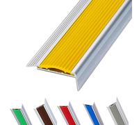 WXGMP Perfil De Borde De Escalera De Metal 50 90 100 120 150cm Tiras De Ajuste De Borde, Protector De Tira De Protección(Yellow,50cm/20in)